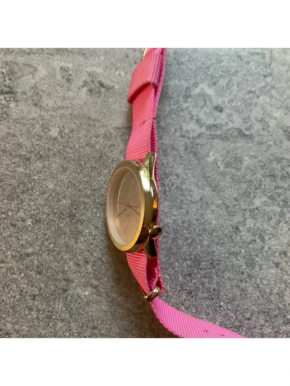-1- VO525 Quartz Womens Watch 40mm Rose Gold Tone Case Mirror Dial Pink Band A12